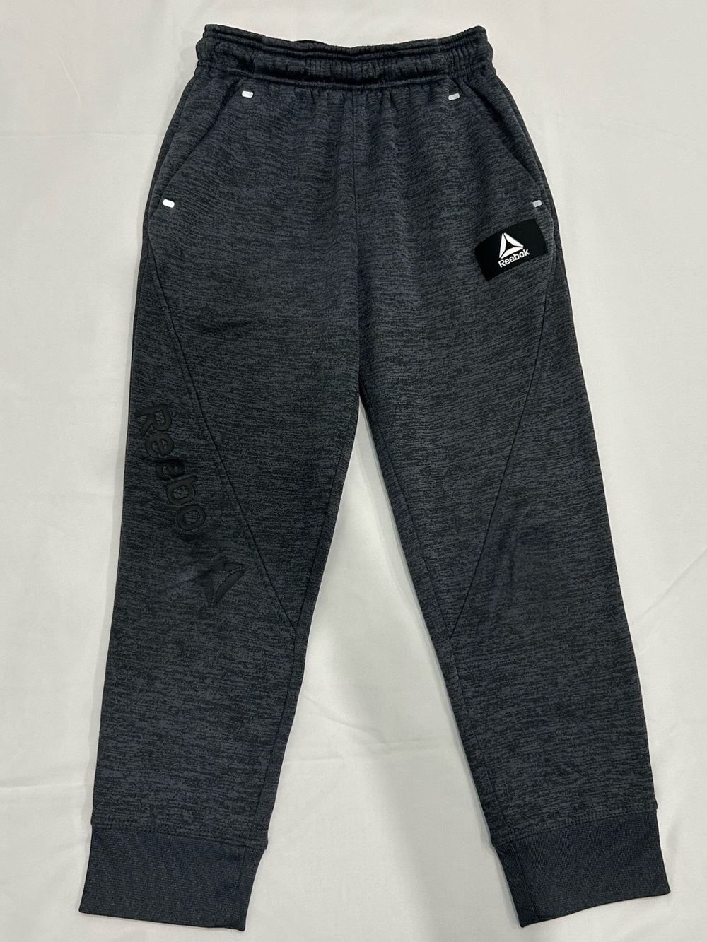 Reebok Boys Game Day Fleece Jogger Pants Gray Youth Small 6/7 - Picture 2 of 6